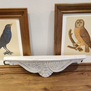 White Resin Ornate Shelf